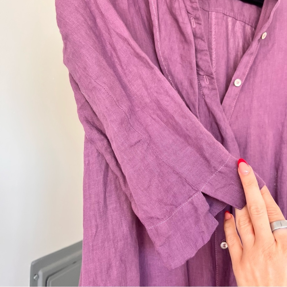 Max Mara Weekend Leisure Linen Shirt Dress- 12 - Picture 6 of 11